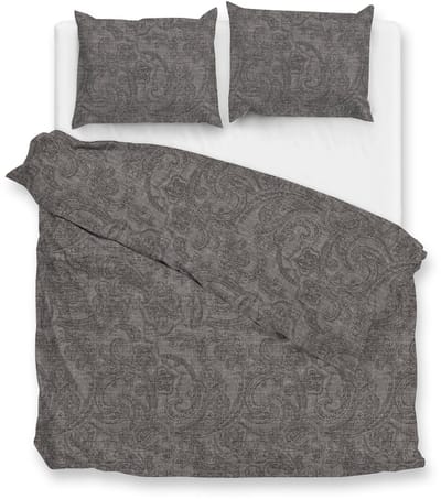 Zohome Paisley di Lino Dekbedovertrek - Extra breed - 260x200/220 cm - Dark-Grey