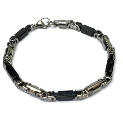 Aramat Jewels | Armbanden | Stoere Konings Schakel Armband met Karabijnslot | | | |6mm | Staal | Volwassenen | Verkleurd niet