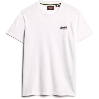 Superdry Essential T-shirt met Borduursel Wit Grootte: L
