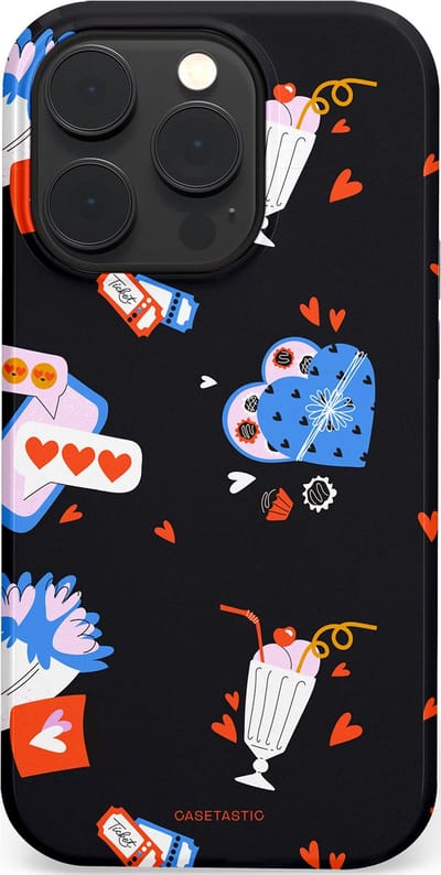 Casetastic Hoesje Geschikt voor Apple iPhone 14 Pro Magsafe - Stijlvolle Beschermende Duo-layer Case - Liefdes Kaarten