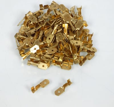 Sachet de 100 cosses plates mâle largeur 6.3mm connexion pour moto auto Neuf