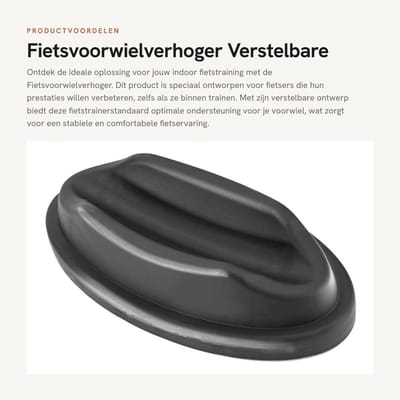 Dailygoods - Fietsvoorwielverhoger - Verstelbare Fietstrainerstandaard - Ideaal voor Indoor Training - Wielblok voor Fietsondersteuning - Geschikt voo...