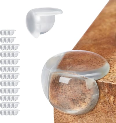 48x hoekbeschermer transparant - beschermhoekjes tafel - hoekbescherming