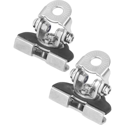 2 pièces Support de montage de barre lumineuse LED de capot Réglable Acier inoxydable 304 Universel Serre-support pour lampe de travail white