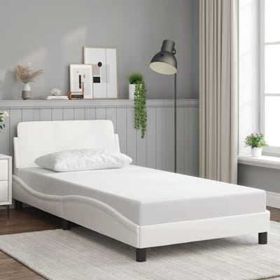 vidaXL - Bedframe - "Dover" - kunstleer - wit - 100x200 - cm