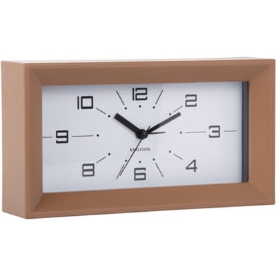 Karlsson wekker lujo rectangle mocha brown & black
