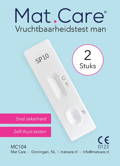 Mat Care mannelijke vruchtbaarheidstest - spermatest - 2 stuks