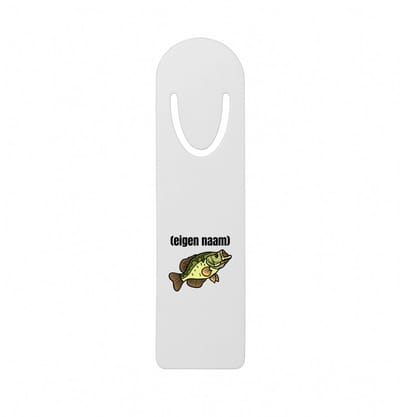 Hacebo® - vis met eigen naam metalen boekenlegger - Vis - vissen liefhebbers - iemand die houdt van vissen - verjaardag - cadeau - kado Bladwijzer boekenleggers - 12.7 cm x 3.2cm