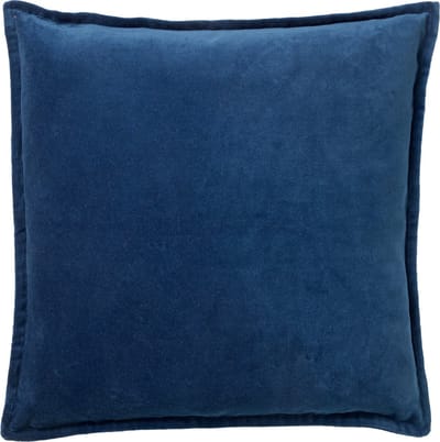 Dutch Decor CAITH - Kussenhoes 50x50 cm - 100% katoen velvet - Insignia Blue - donkerblauw - met rits - zonder binnenkussen