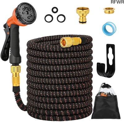 RFWR® Flexibele Uittrekbare Tuinslang 30m met 8 Functies Sproeier voor Tuin en Auto