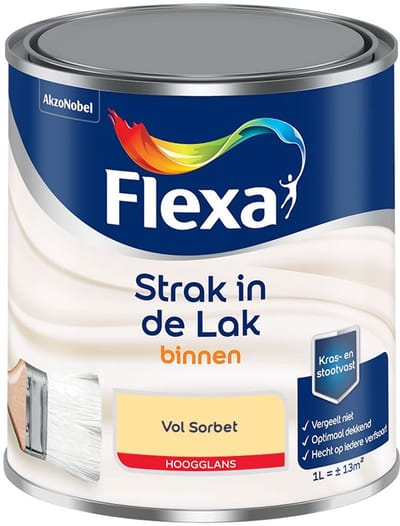 Flexa - Strak In De Lak Binnenlak Hoogglans - Vol Sorbet - Mengverf - 1 L