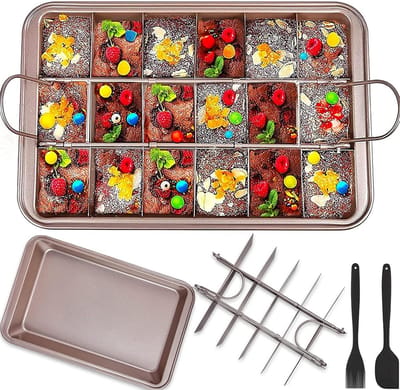 Multifunctionele Anti-aanbak Brownie Bakvorm met Verdeler - 30 x 20 cm
