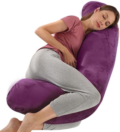 Zwangerschapskussen - Maternity kussen Lichaamskussen - Comfortabel Slapen - Verlicht Pijn - 119 x 119 cm - Donkerpaars