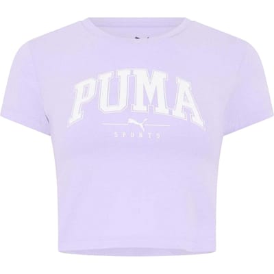 Puma Dames/Dames Squad Cropped T-shirt (Violet)
