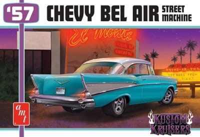 AMT Modelbouwpakket Auto - 1460 Chevrolet '57 Chevy Bel Air Street Machine - Kustom Kruisers - Amerikaanse Auto Plastic - 1:25 - Modelbouw