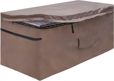 Garden Cover, Protective Cover with Zip and Ventilation Gate, Waterproof, 420D Oxford Brown (123 x 55 x 62 cm) - ShopVlot