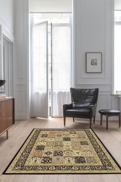 OSTA Nobility – Vloerkleed – Tapijt –  geweven – wol – decolan – duurzaam - modern - klassiek - Multi Zwart – 160x230