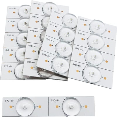 3V SMD-lampkralen met optische lensfilter voor 32-65 LED-tv-reparatie met 2M draad LED-licht 6V 20pcs