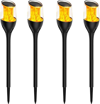 KS Verlichting - Solar - tuinlamp - Torch - zonne-energie - zwart - fakkel - prikspot