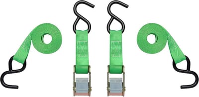 Spanbanden Set - Rateltouw Lashing - Motor Vastzetten - Slijtvast Materiaal - 1.8 Meter - Groen