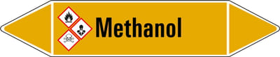 Methanol leidingmarkering op vel 75 x 17 mm - 8 per vel