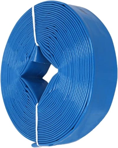 Afvoerslang Plat - Tuinslang - Water Afvoeren - Platliggend Ontwerp - 20 Meter - Blauw