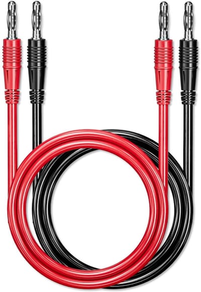 Meetleidingen - Multimeter kabels - Elektrisch testen - Flexibele zachte kabel - 1 meter - Rood en zwart