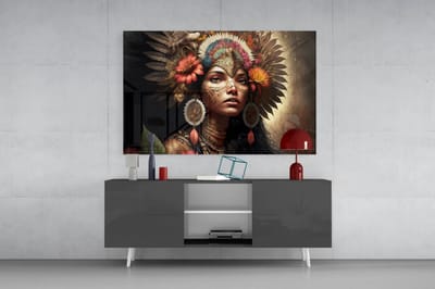 Glasschilderij Clan Schoonheid – Moderne Wanddecoratie – 110x70 cm – Gehard Glas
