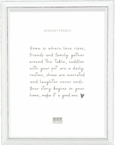 Deknudt Frames fotolijst S221H3 - wit met bruin accent - 29,7x42 cm