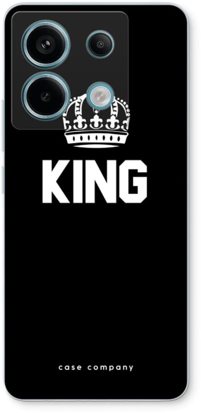 Case Company® - Hoesje geschikt voor Xiaomi Poco X6 hoesje - King zwart - Soft Cover Telefoonhoesje - Bescherming aan alle Kanten en Schermrand