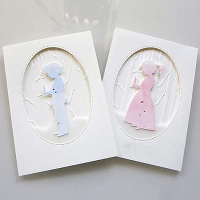 Snijmallen Kaars Jongen Meisje - Metaal Die Cuts Stencils - Papier Ambachten Maken - Uniek Kaars Patroon
