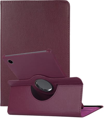 Hoes - Geschikt voor Samsung Galaxy Tab A11 Plus - 360 Graden Draaibare Hard Cover Case - Tablet Hoesje Draaibaar - Paars