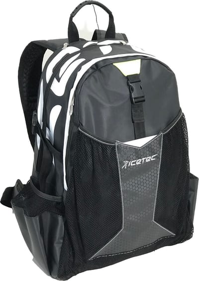 Icetec | Waterdichte Wedstijd schaats rugzak 45ltr incl. helmvak 2.0-2025 - Zwart - speciaal voor "de Echte schaatser" Schaats + Skeelers+Mountainbike+Wielrennen comfortabele rugpads - gebruiksvriendelijk 9 vakken