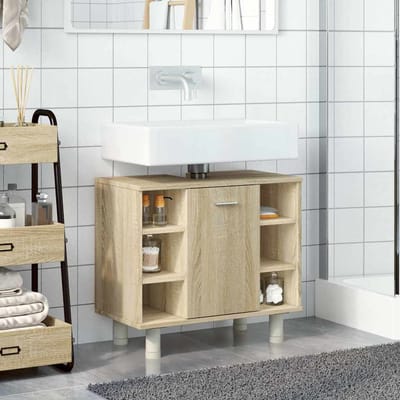 vidaXL - Badkamerkast - 60x32x53,5 - cm - spaanplaat - sonoma - eikenkleurig