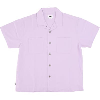 Sunrise geweven overhemd Orchid Petal herenshirt met korte mouwen
