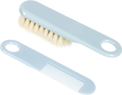 Canpol Babies babyborstel en kam met zachte, natuurlijke haren, 0m+ licht blauw