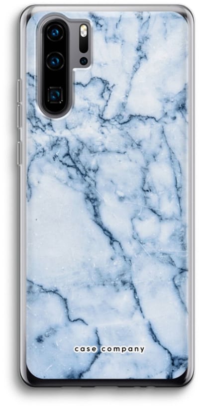 Case Company® - Hoesje geschikt voor Huawei P30 Pro hoesje - Blauw marmer - Soft Cover Telefoonhoesje - Bescherming aan alle Kanten en Schermrand