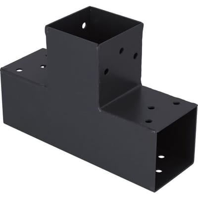 Suki Pergolaverbinder - T-vorm - 3 Aansluitingen - Verzinkt Staal - Antraciet - 71x71mm - G - Ce