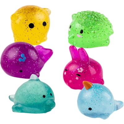 Grote Sponsachtige Glitter Mochi Squishy Fidget Sensorisch Speelgoed Kawaii Dier Stressbal Poeder Plezier Zacht Antistress Knijp Speelgoed voor Kinderen