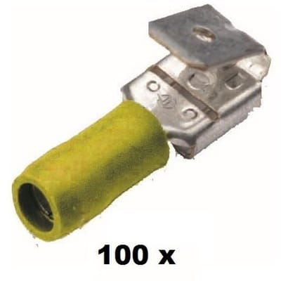 Cimco vlakstekerhuls met aftak geisoleerd 4-6mm2 6,3X0,8 zak 100