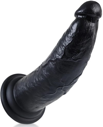 Unyqoos® XXL Zwarte Dildo met Dubbele Dichtheid en Sterke Zuignap voor Intense Stimulatie