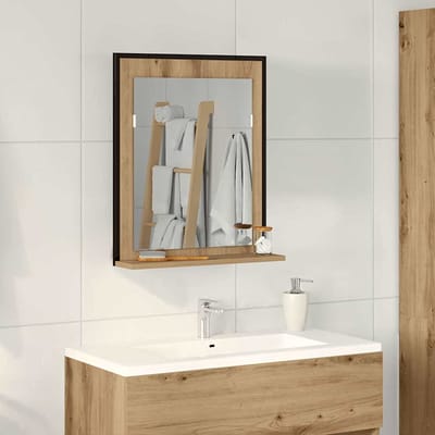 vidaXL - Spiegel - artisanaal - eikenkleurig - 50 - x - 12 - x - 60 - cm