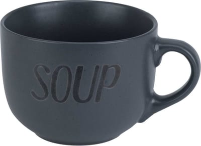 Cosy & Trendy Soepkom - donkergrijs - 11 cm - 510 ml - Soepbeker - kommetje - schaaltje