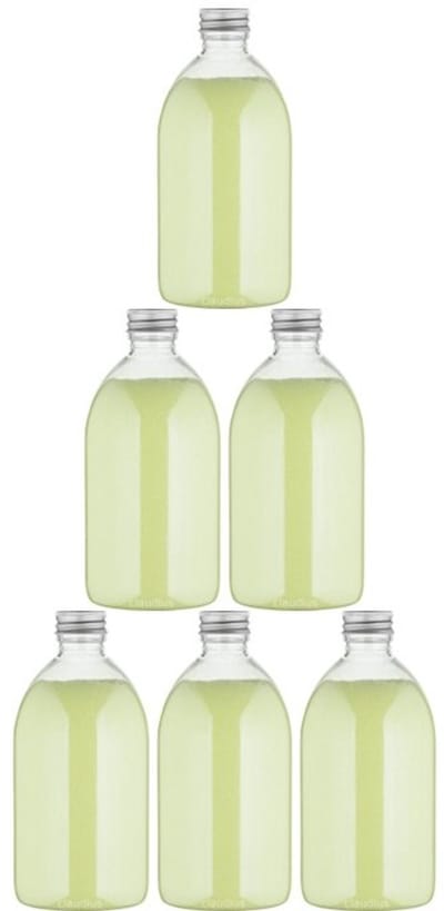 Scrubzout Fresh Ginger - 650 gram - Fles met aluminium dop - set van 6 stuks - Hydraterende Lichaamsscrub