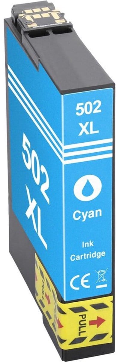 502XL Cyaan Huismerk Inkt Cartridges | Compatible met Epson 502XL Cyaan | Geschikt voor Epson Expression Home XP 5100, Home XP 5105, Home XP 5150, Home XP 5155 | Epson Workforce WF 2860 DWF, Workforce WF 2865 DWF, Workforce WF 2880 DWF