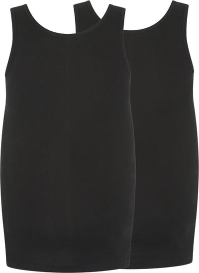 Alca Fashion - Heren Singlet Ronde Hals - Zwart 5XL - Grote Maten - 100% Katoen - 2-Pack
