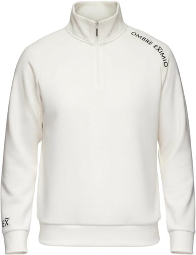 OMBRE Sweater - Viscose - Lange Mouw - Rits Wit S