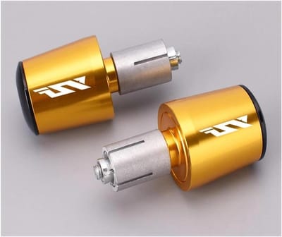 Stuuruiteinden Motorfiets - Handvat Gewichten Dop - Rijcomfort Verbeteren - CNC Gefreesd Aluminium - Set van 2 stuks - Goud