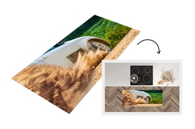Keukenloper - Loper keuken - Raceauto - Rally - Stof - Stenen - 120x50 cm - Keukenloper vinyl
