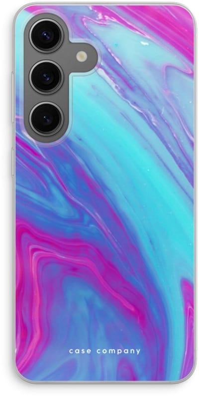 Case Company® - Hoesje geschikt voor Samsung Galaxy S24 hoesje - Zweverige regenboog - Soft Cover Telefoonhoesje - Bescherming aan alle Kanten en Schermrand